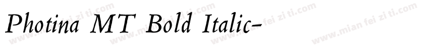 Photina MT Bold Italic字体转换